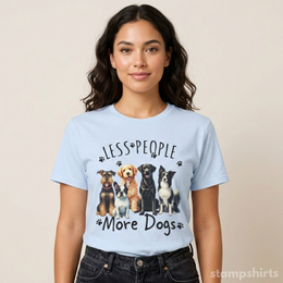 Less People More Dogs T-Shirt thumbnail 2