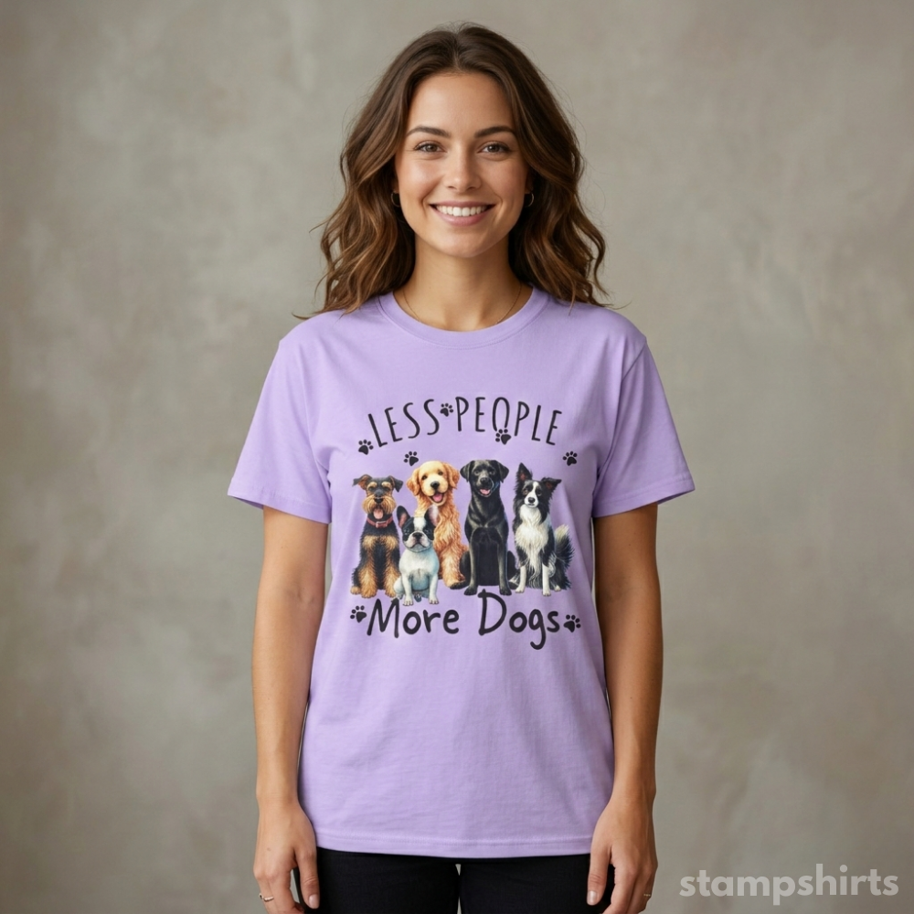 Less People More Dogs T-Shirt
