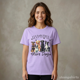 Less People More Dogs T-Shirt thumbnail 4