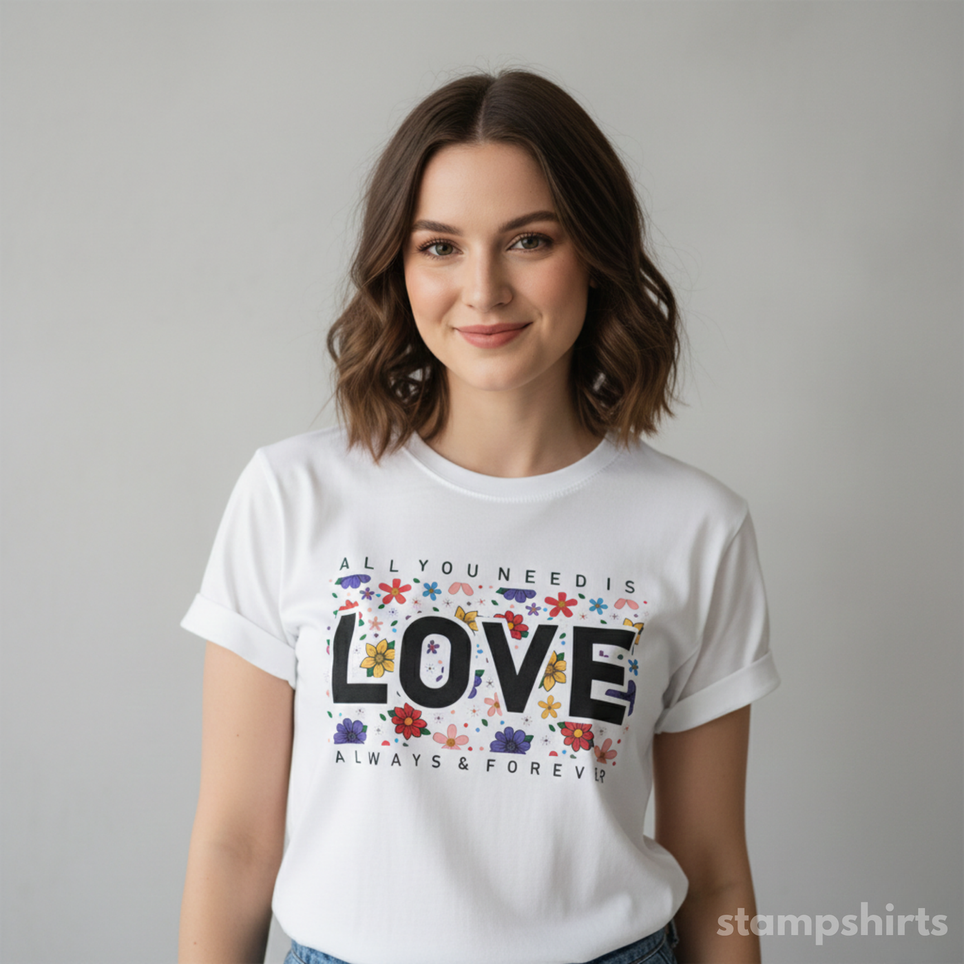 LOVE Floral T-Shirt image 2