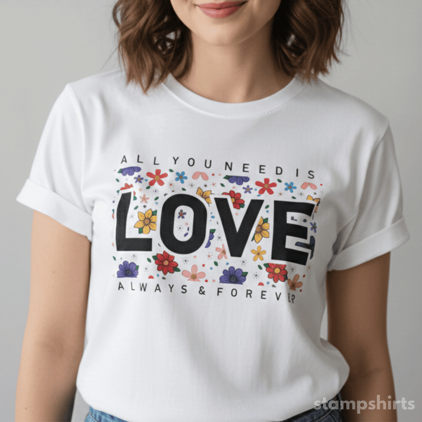LOVE Floral T-Shirt image 1