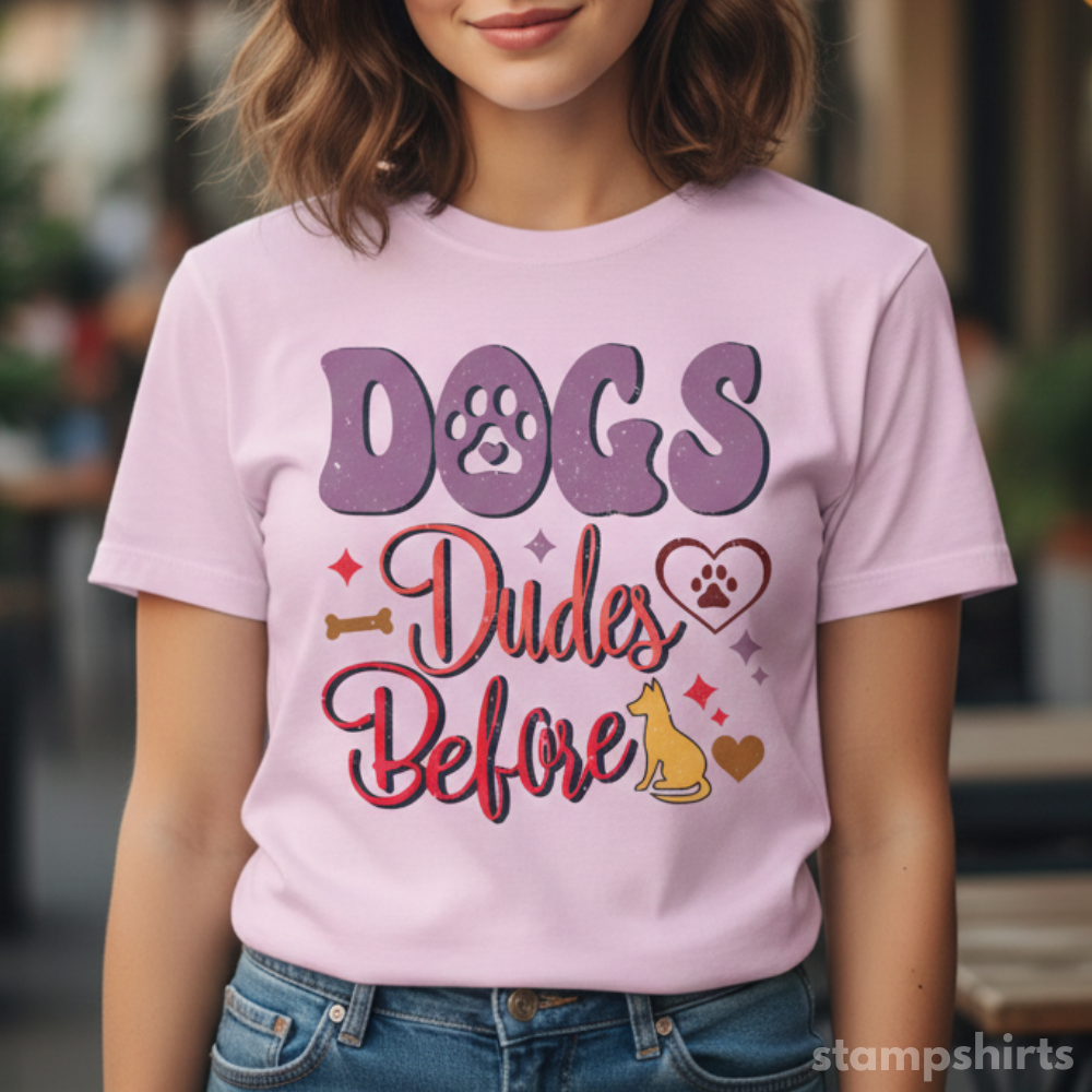 Dogs Before Dudes T-Shirt image 1