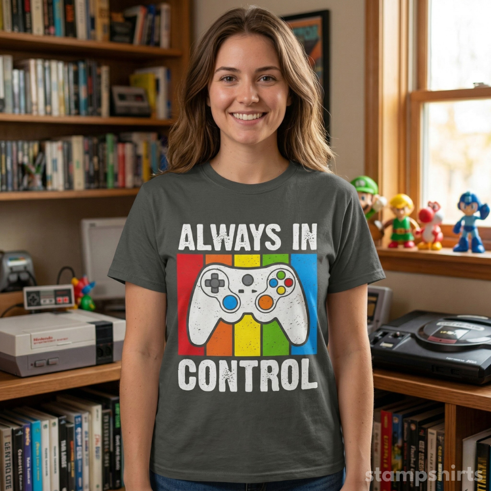Always In Control Video Game T-Shirt image 4