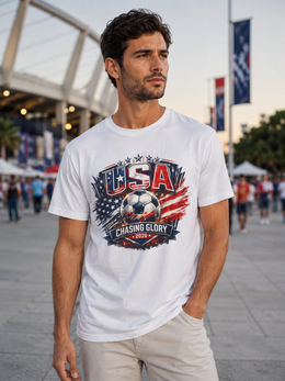 USA Soccer T-Shirt – Chasing Glory 2026 Patriotic Soccer Tee thumbnail 7