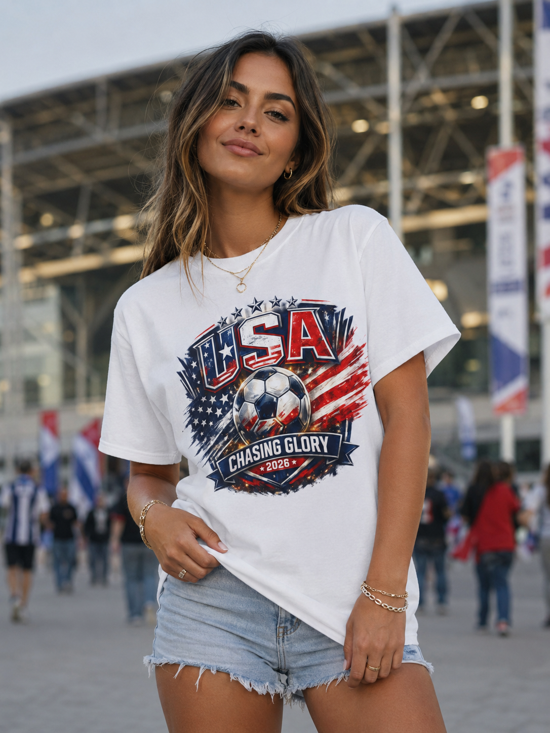 USA Soccer T-Shirt – Chasing Glory 2026 Patriotic Soccer Tee image 6