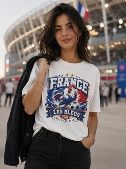 France Les Bleus Soccer T-Shirt — Rooster Football Fan Tee 2026 thumbnail 7