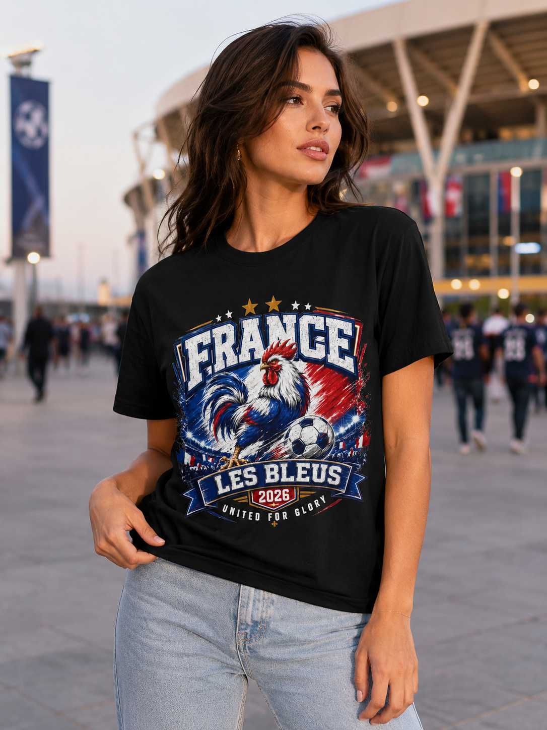 France Les Bleus Soccer T-Shirt — Rooster Football Fan Tee 2026 image 5