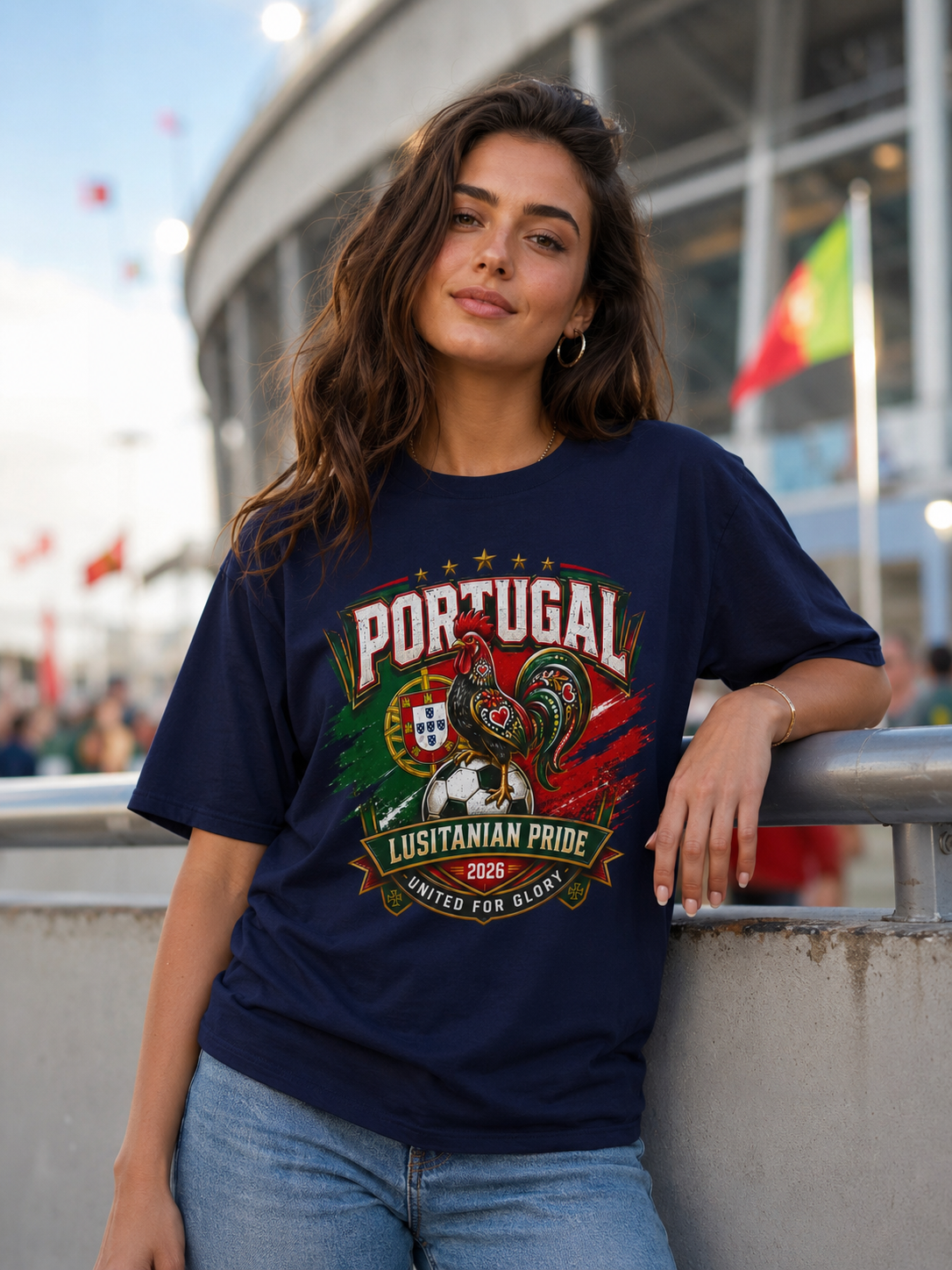 Portugal Lusitanian Pride T-Shirt — United for Glory Football Fan Tee image 2