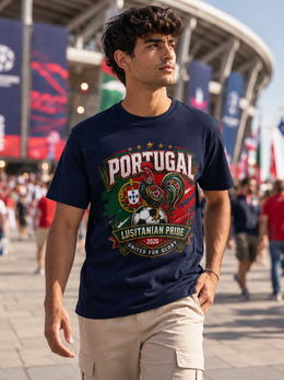 Portugal Lusitanian Pride T-Shirt — United for Glory Football Fan Tee thumbnail 3