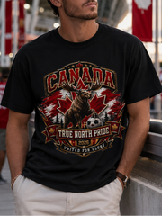 Canada True North Pride T-Shirt — Moose & Maple Leaf Graphic