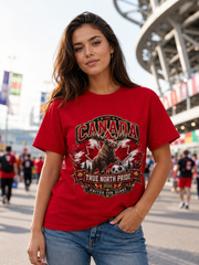 Canada True North Pride T-Shirt — Moose & Maple Leaf Graphic