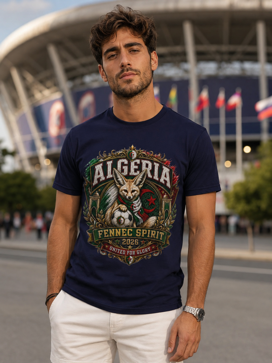 Algeria Fennec Spirit T-Shirt — National Pride Football Fan Tee