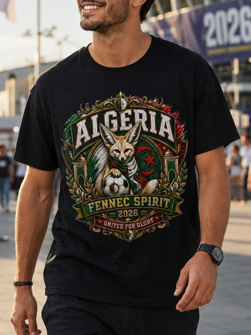 Algeria Fennec Spirit T-Shirt — National Pride Football Fan Tee
