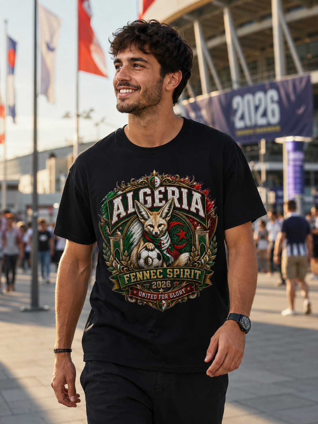 Algeria Fennec Spirit T-Shirt — National Pride Football Fan Tee