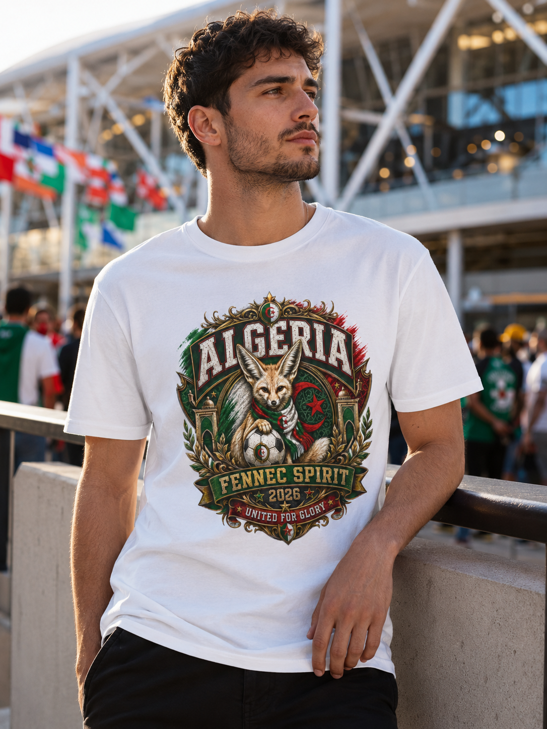 Algeria Fennec Spirit T-Shirt — National Pride Football Fan Tee