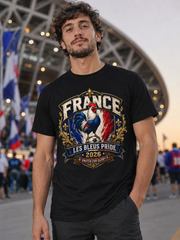 France Les Bleus Pride 2026 T-Shirt — French Rooster Soccer Fan Tee