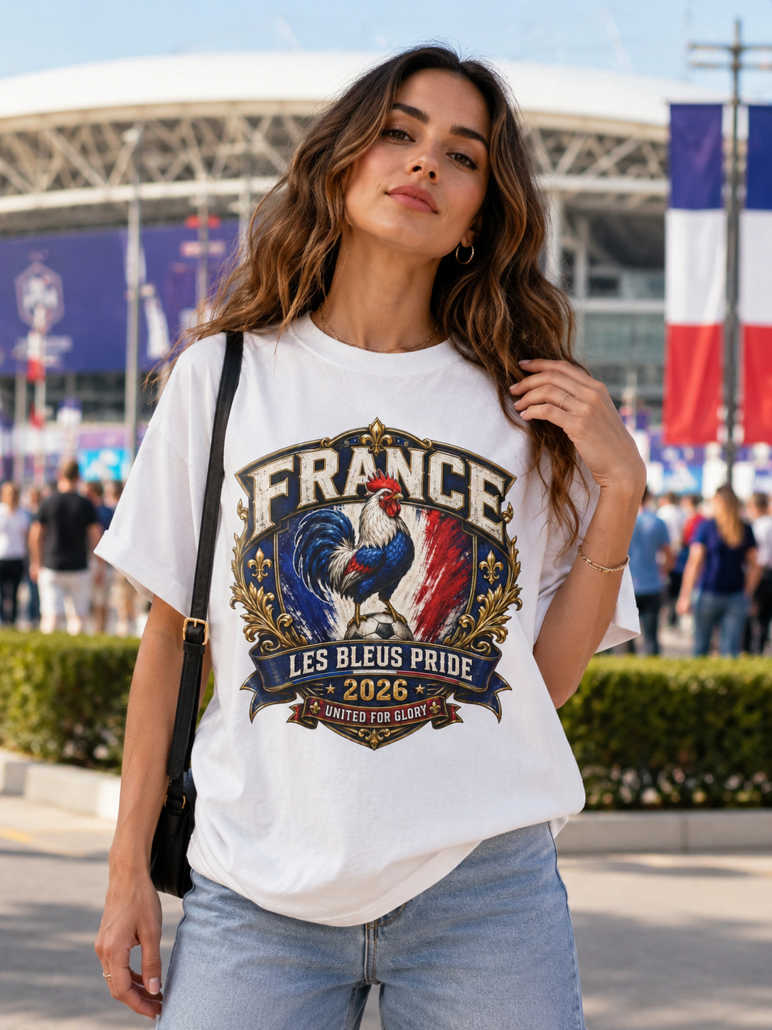 France Les Bleus Pride 2026 T-Shirt — French Rooster Soccer Fan Tee