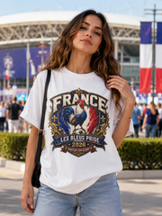 France Les Bleus Pride 2026 T-Shirt — French Rooster Soccer Fan Tee