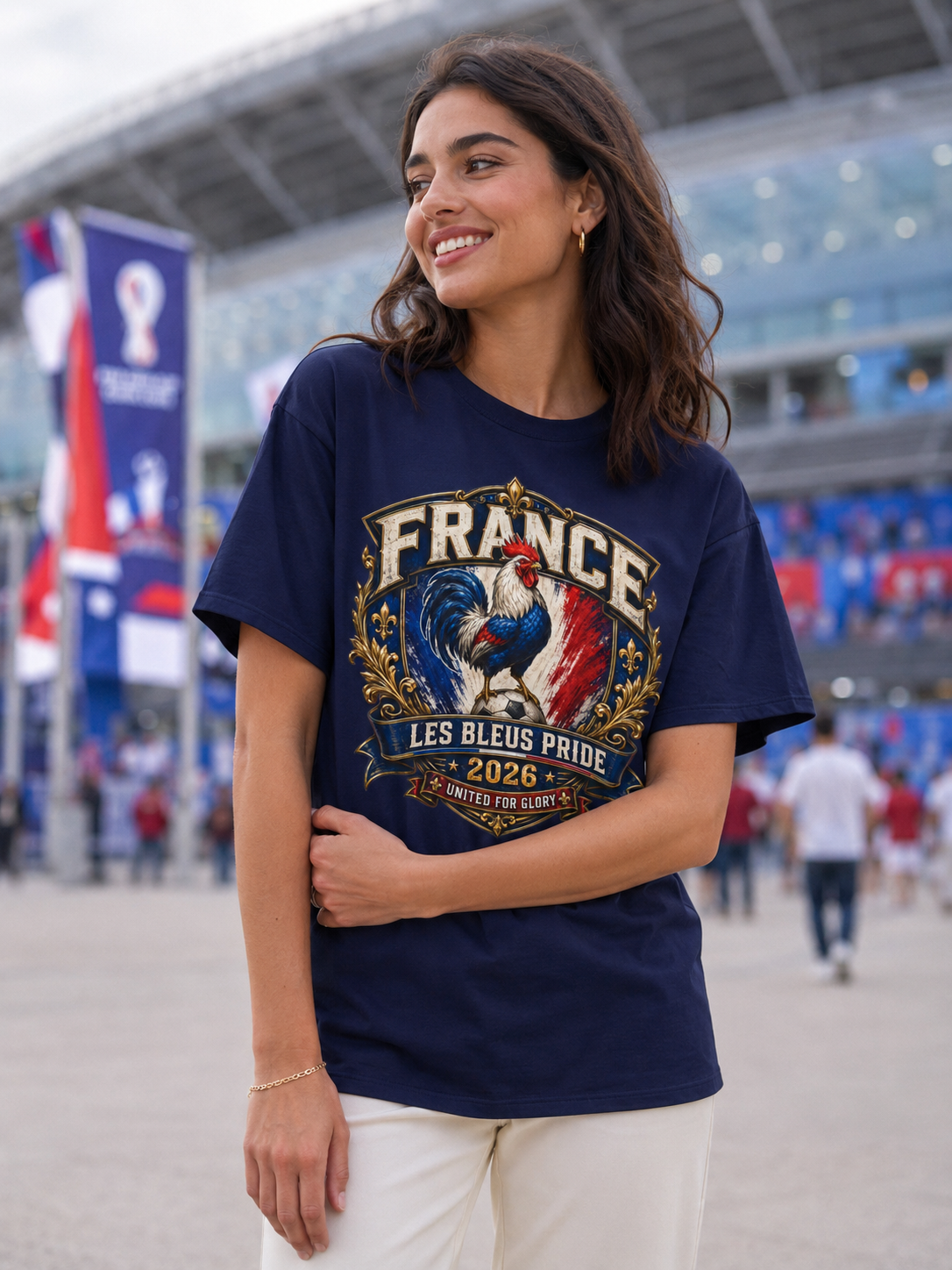 France Les Bleus Pride 2026 T-Shirt — French Rooster Soccer Fan Tee