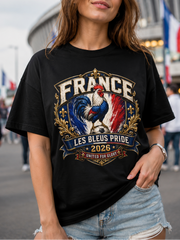 France Les Bleus Pride 2026 T-Shirt — French Rooster Soccer Fan Tee