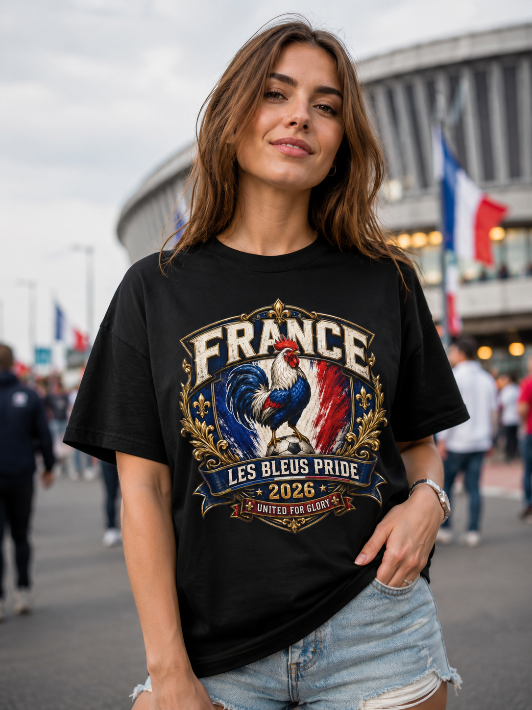France Les Bleus Pride 2026 T-Shirt — French Rooster Soccer Fan Tee