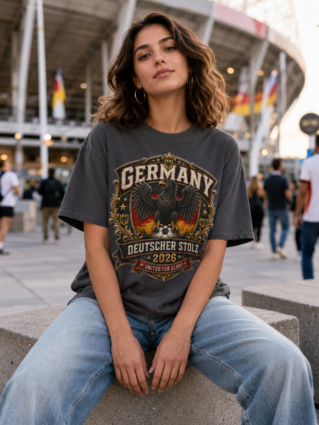 Germany Deutscher Stolz 2026 T-Shirt — Vintage Eagle Crest Tee