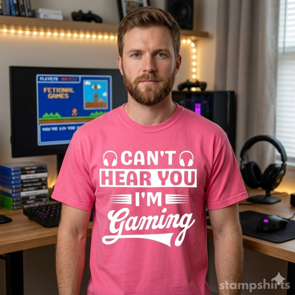 Can't Hear You I'm Gaming T-Shirt image 11