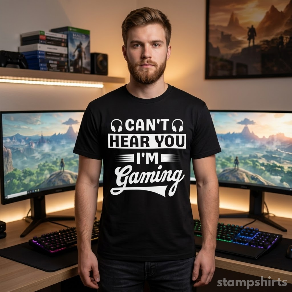 Can't Hear You I'm Gaming T-Shirt image 9