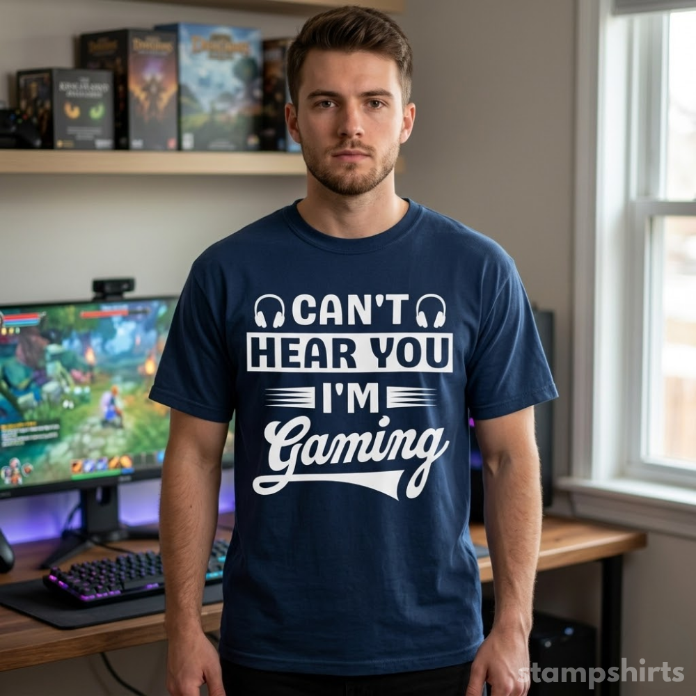 Can't Hear You I'm Gaming T-Shirt image 7