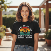 Rottweiler Emotional Support Human T-Shirt