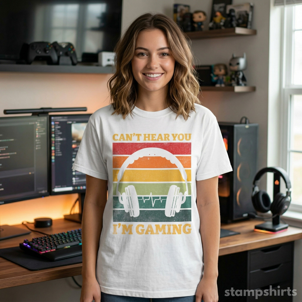 Can't Hear You I'm Gaming T-Shirt image 4