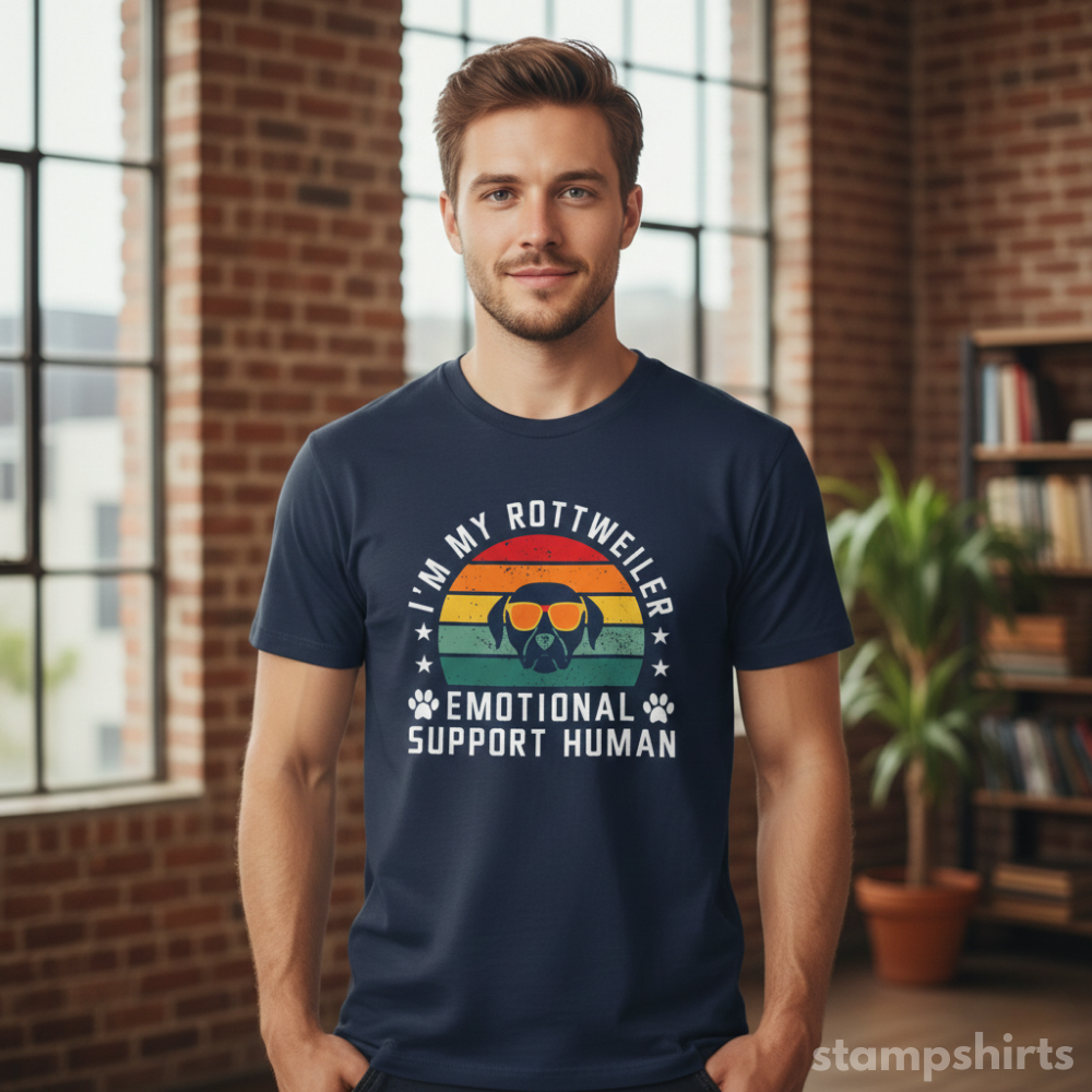 Rottweiler Emotional Support Human T-Shirt