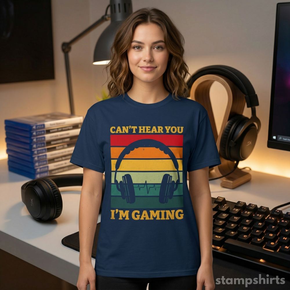 Can't Hear You I'm Gaming T-Shirt image 5