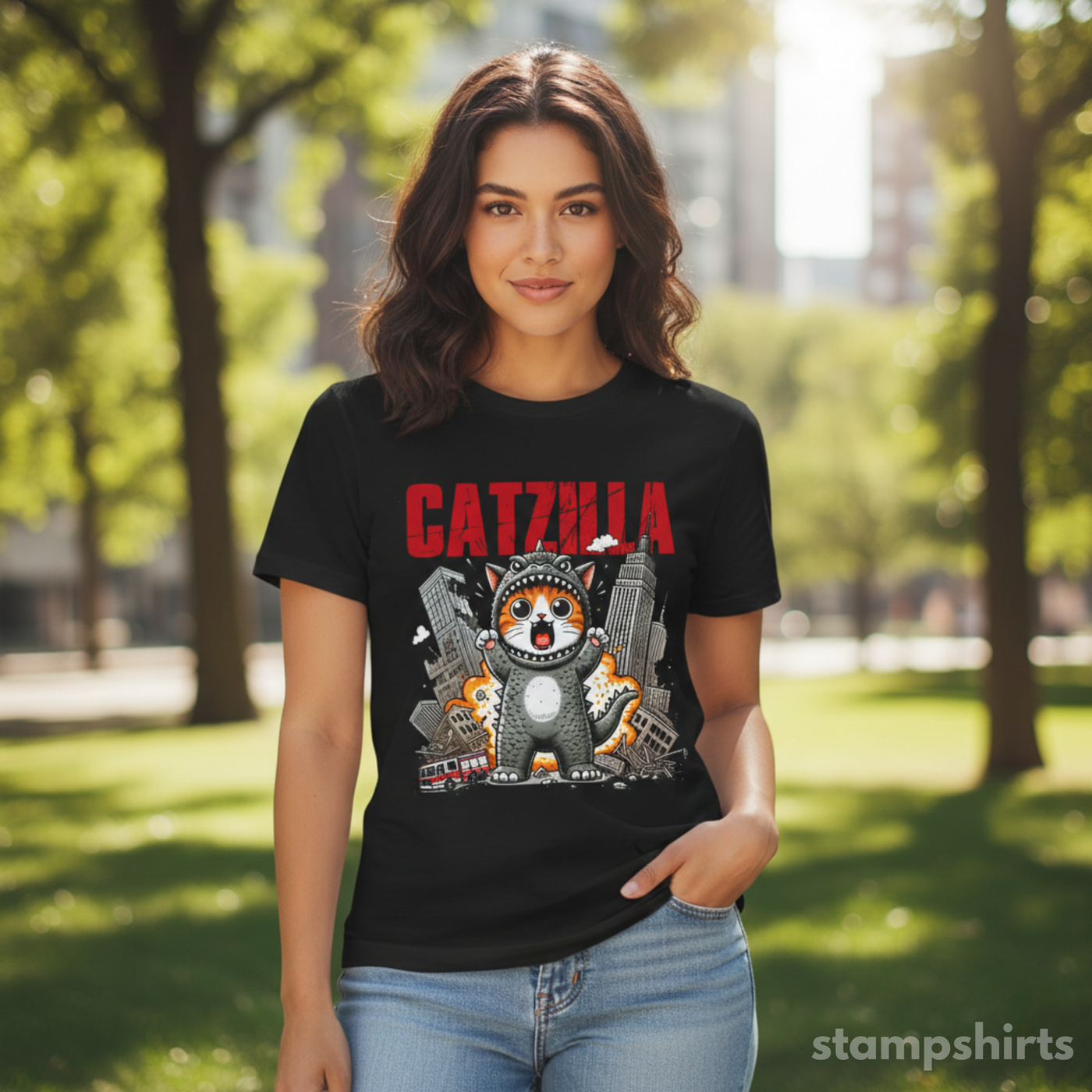 Catzilla T-Shirt image 2