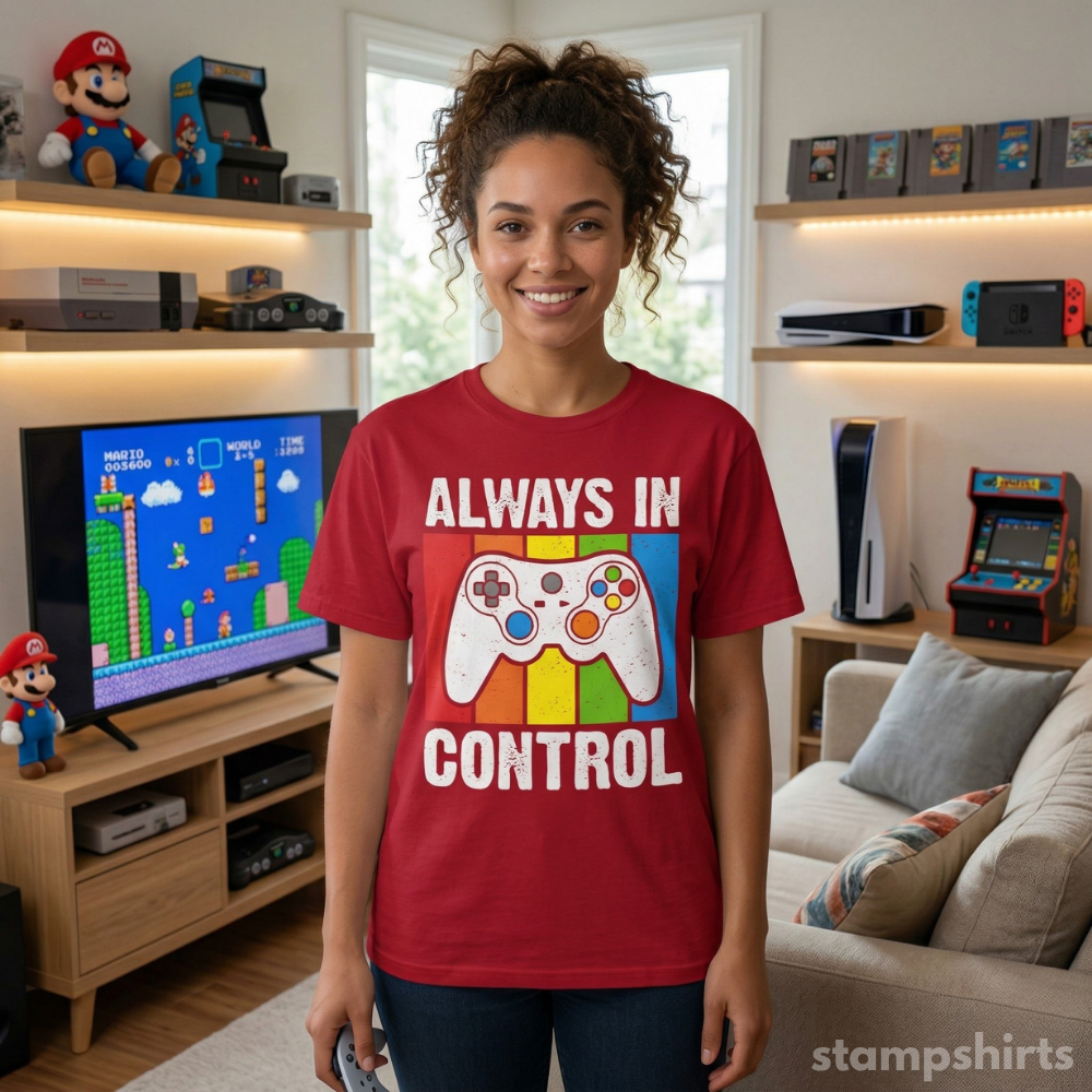 Always In Control Video Game T-Shirt image 5