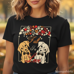 Fall in Love Dogs T-Shirt thumbnail 1