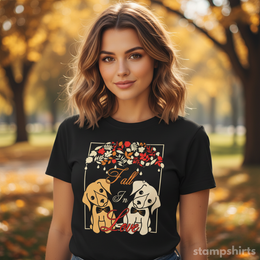 Fall in Love Dogs T-Shirt thumbnail 3