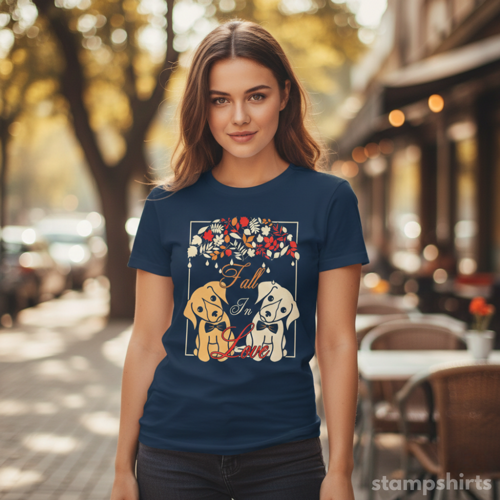 Fall in Love Dogs T-Shirt image 2