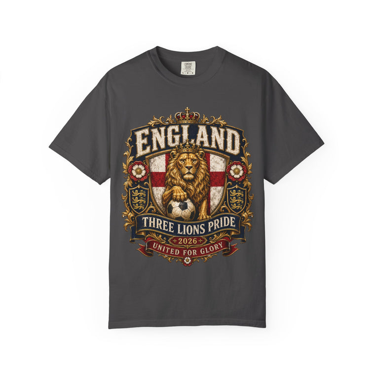 England Three Lions Pride T-Shirt — United for Glory 2026 Football Tee