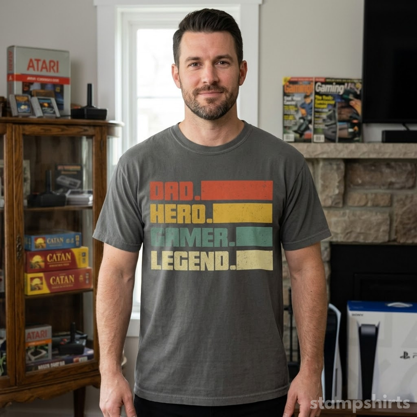 Dad. Hero. Gamer. Legend. T-Shirt — image 4 of 4