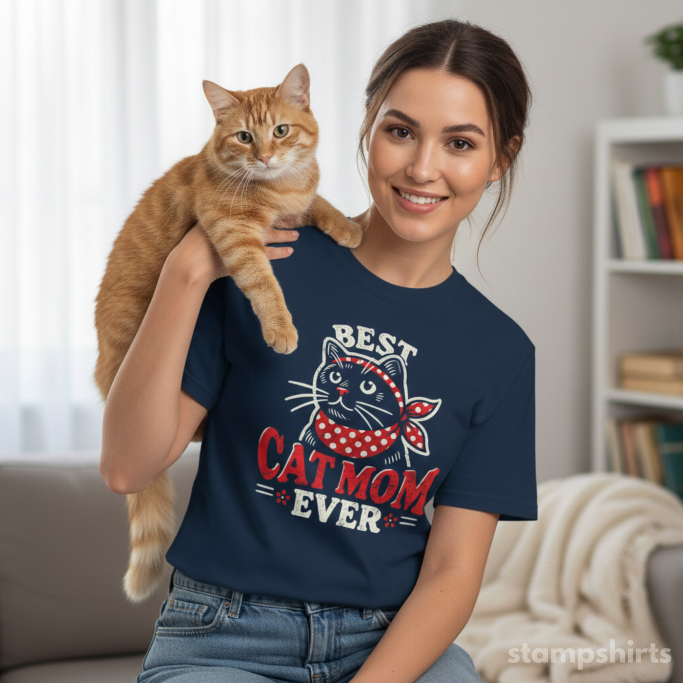 Best Cat Mom Ever T-Shirt image 3