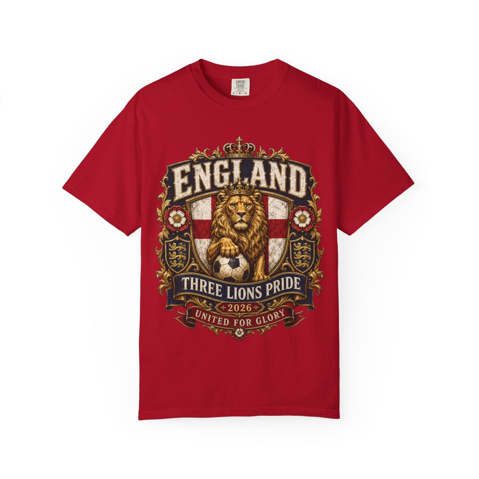 England Three Lions Pride T-Shirt — United for Glory 2026 Football Tee