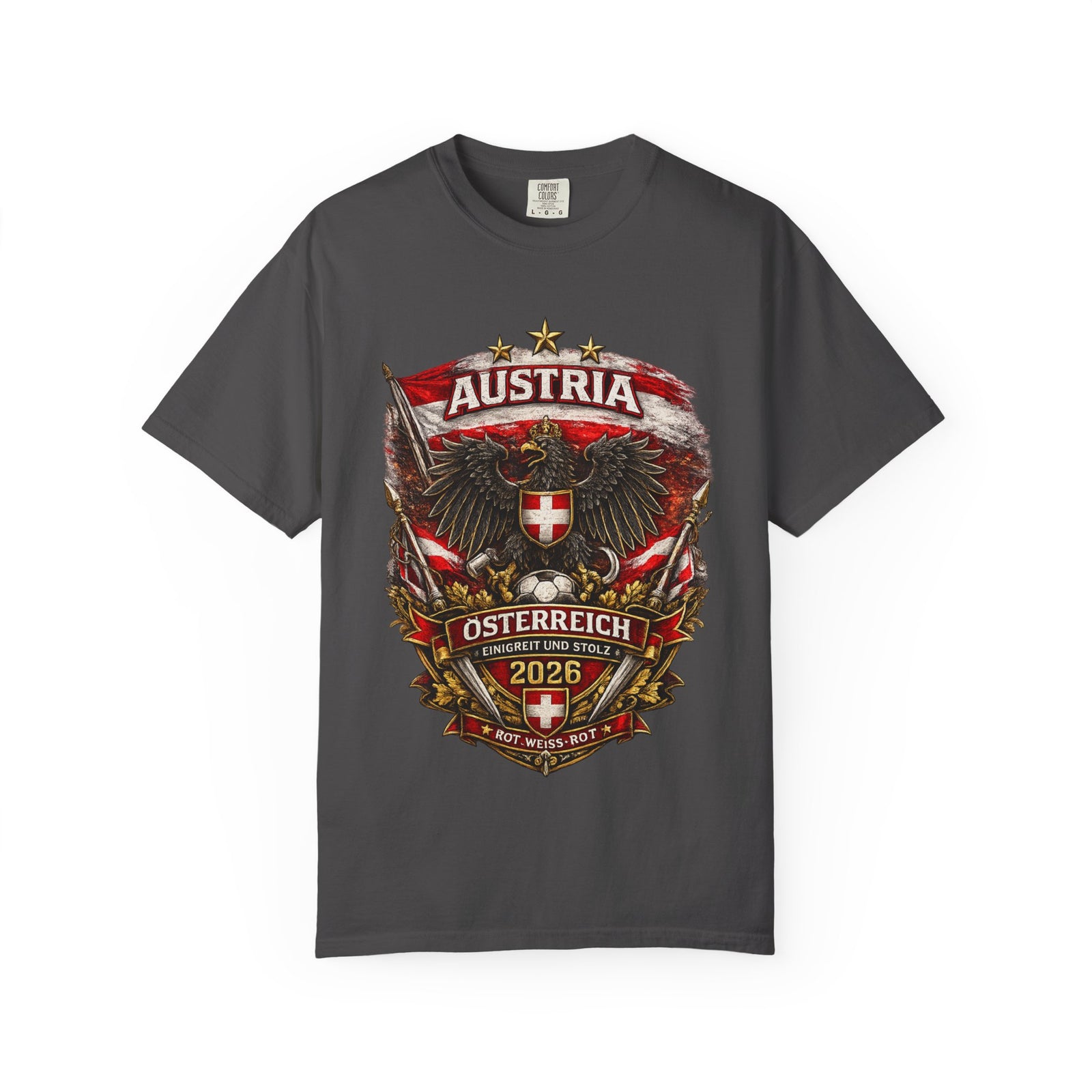Austria Crest T-Shirt – Österreich 2026 Eagle Shield Graphic
