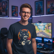 Retro Gamer Cat T-Shirt