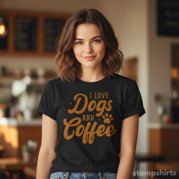 I Love Dogs and Coffee T-Shirt thumbnail 3