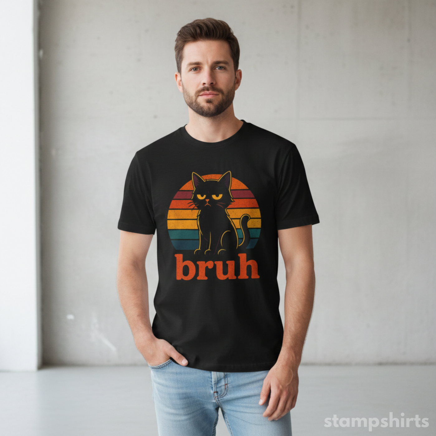 Bruh Cat T-Shirt image 3