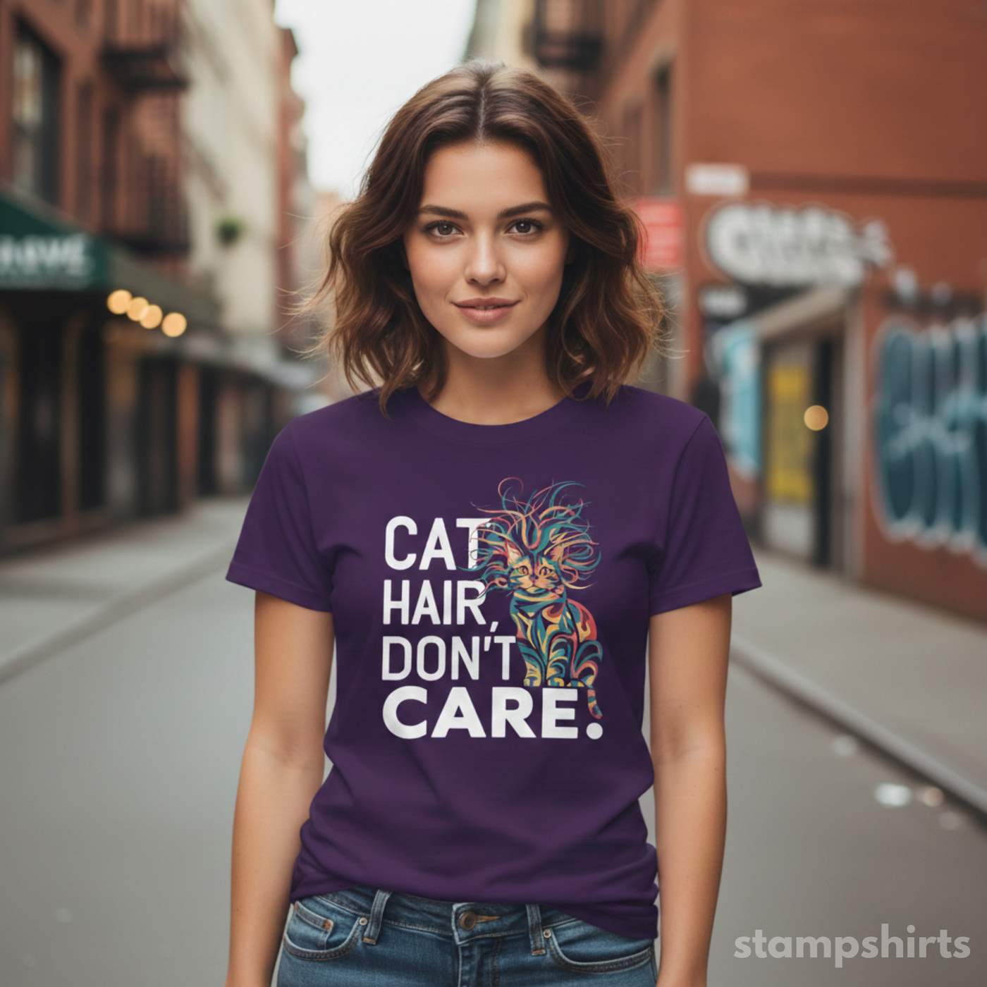 Cat Hair, Don't Care T-Shirt image 3
