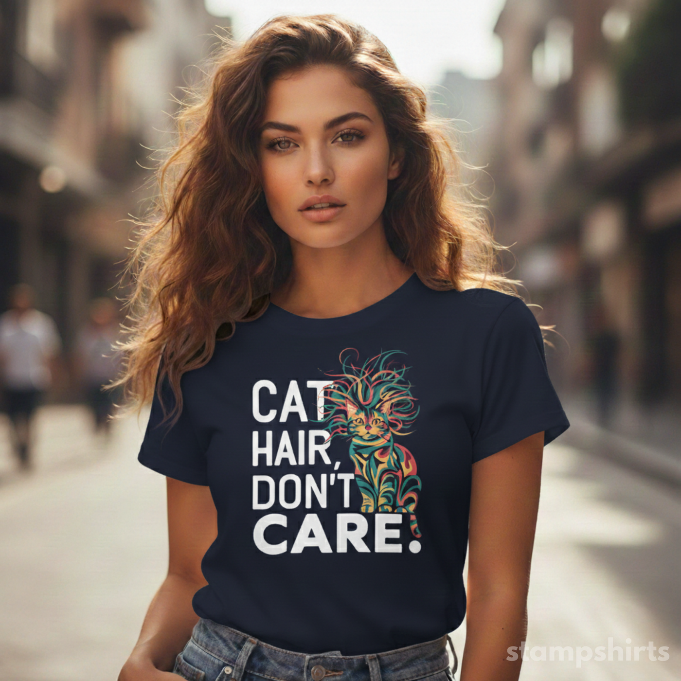 Cat Hair, Don't Care T-Shirt image 4