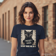 Bad Kitty Mugshot Cat T-Shirt