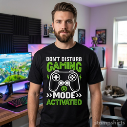 Don't Disturb Gaming Mode Activated T-Shirt thumbnail 4